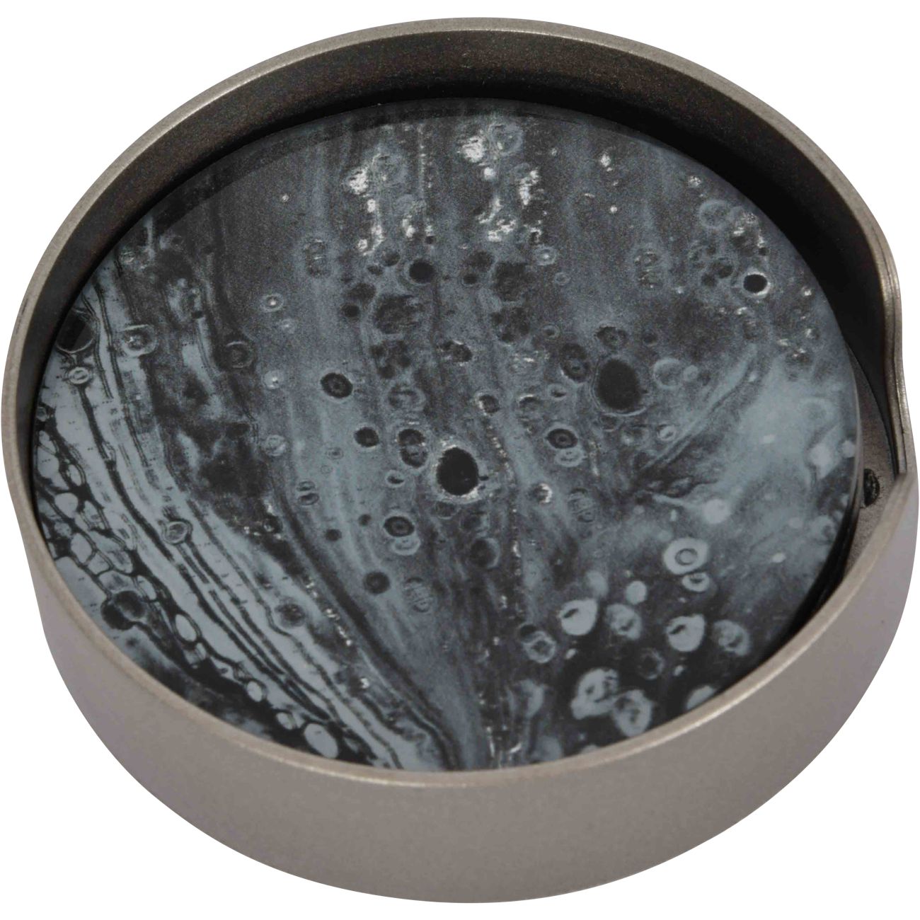 Set of 4 Monochrome Swirl Coasters